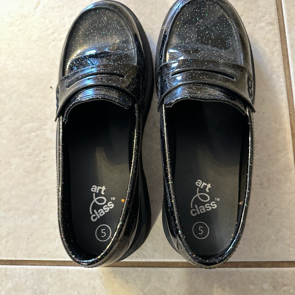 Art Class Black Glitter Shoes